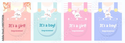 A set of baby shower cards.