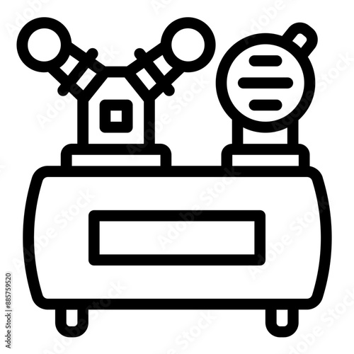 Air compressor icon suitable for workshop and pneumatic tool illustrations.