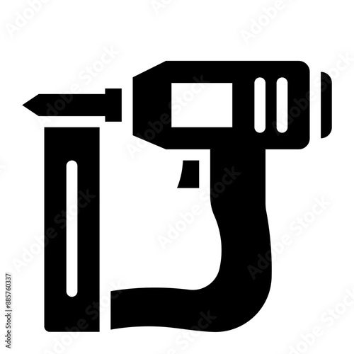 Nail gun icon ideal for construction and carpentry designs.