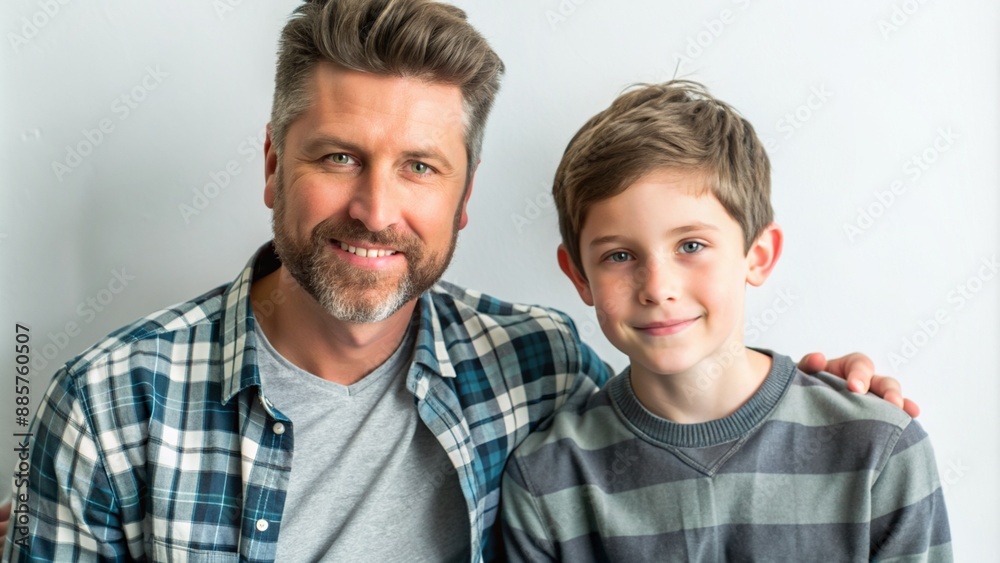 Father and Son Sharing a Joyful Moment,generative ai Father and Son Sharing a Joyful Moment,generative ai