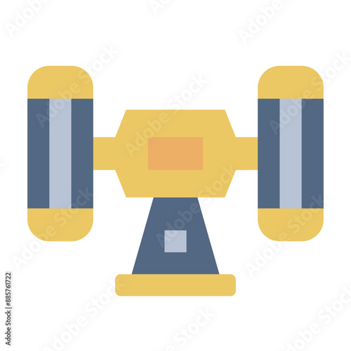 Bench grinder icon suitable for workshop and metalwork illustrations.