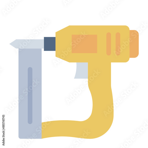 Nail gun icon ideal for construction and carpentry designs.