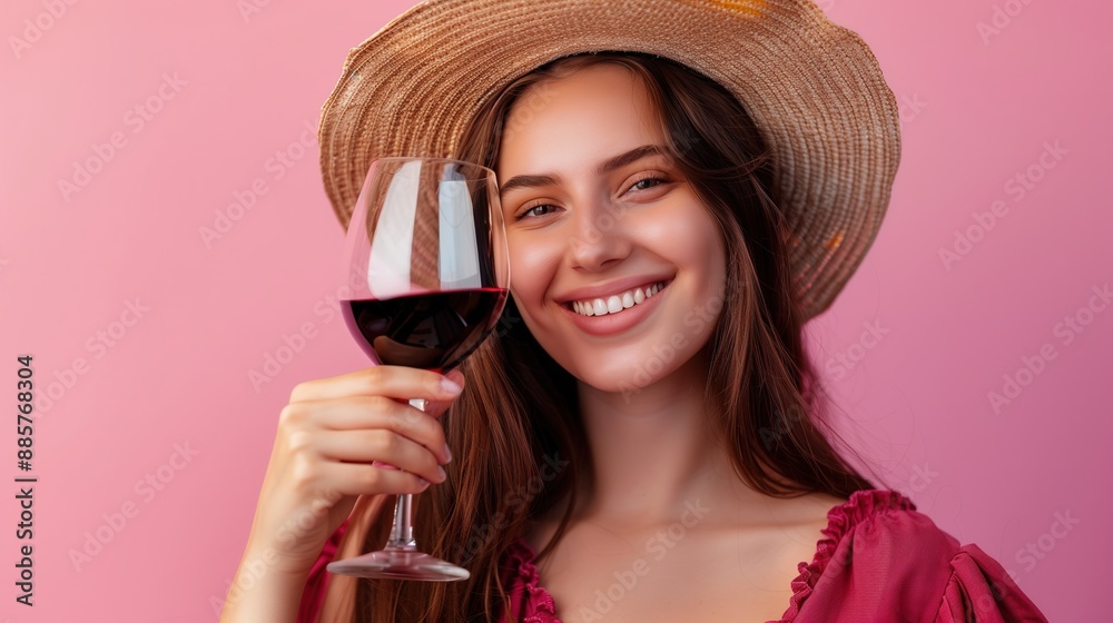 Smiling_young_woman_in_straw_hat_holding_a_glass_of_red_wine_in_her_hand_generative_ai_high_quality_image Smiling_young_woman_in_straw_hat_holding_a_glass_of_red_wine_in_her_hand_generative_ai_high_quality_image