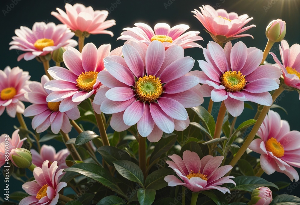 Obraz premium Floral Beauty: A Meditation on Pastel Colors