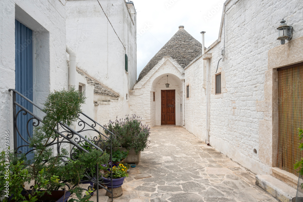 The Old town of Alberobello, Apulia Region, Italy