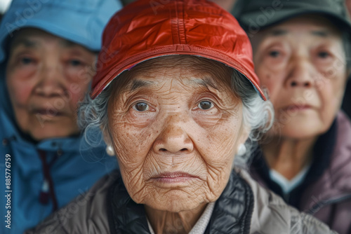 Close-up portrait of an elderly woman © Ed