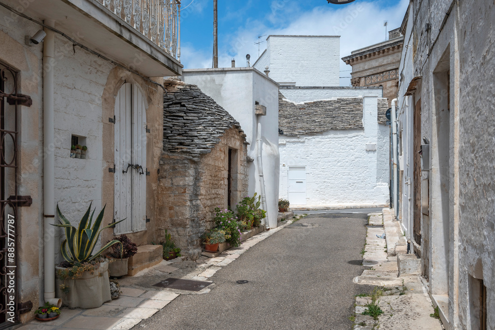 Naklejka premium The Old town of Alberobello, Apulia Region, Italy