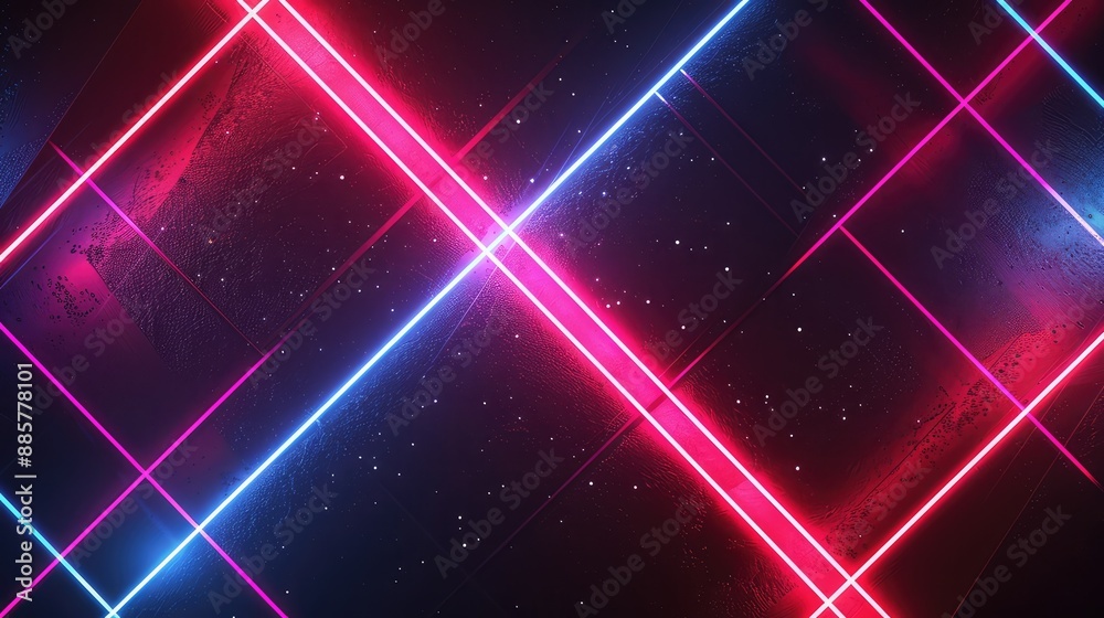 Minimalist Geometric Neon Lines on Black Background Minimalist Geometric Neon Lines on Black Background