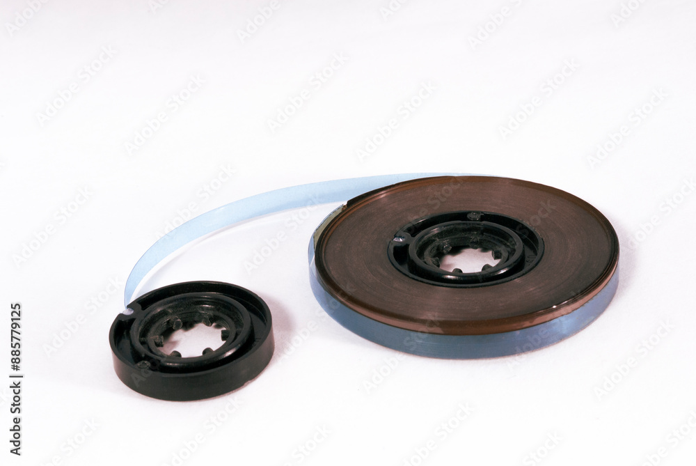 Magnetic tape used to record music in high definition, portable cassette for 90 minutes of music. Magnetic tape used to record music in high definition, portable cassette for 90 minutes of music.