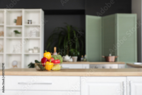 Blurred modern kitchen inte...