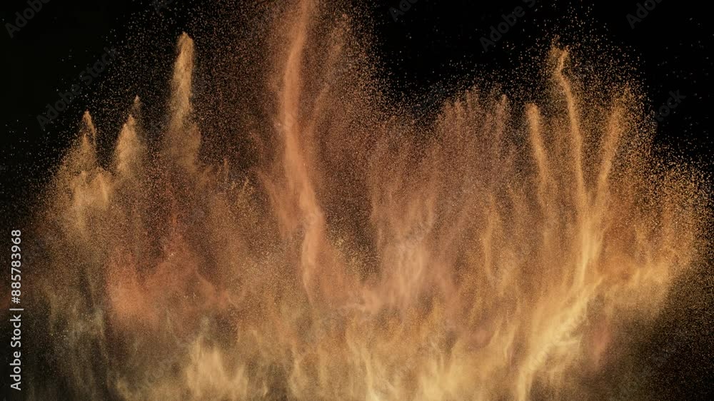 Super Slow Motion Shot of Makeup Powder Explosion Isolated on Black Background at 1000fps.