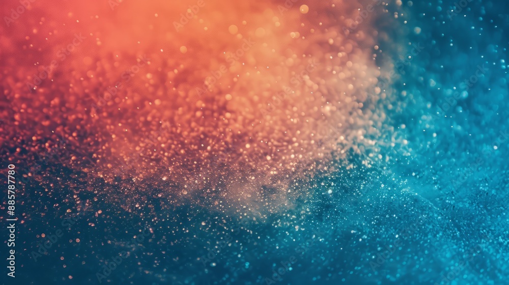 Fototapeta premium Granular gradient background Teal Orange Red Blue Retro Noise texture Summer banner poster background design