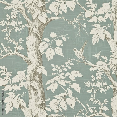A light blue and green vint...