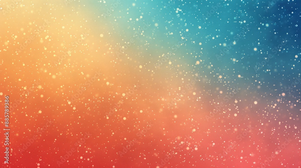 Obraz premium Granular gradient background Teal Orange Red Blue Retro Noise texture Summer banner poster background design