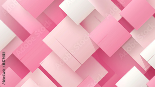 An abstract pink background featuring geometric shape