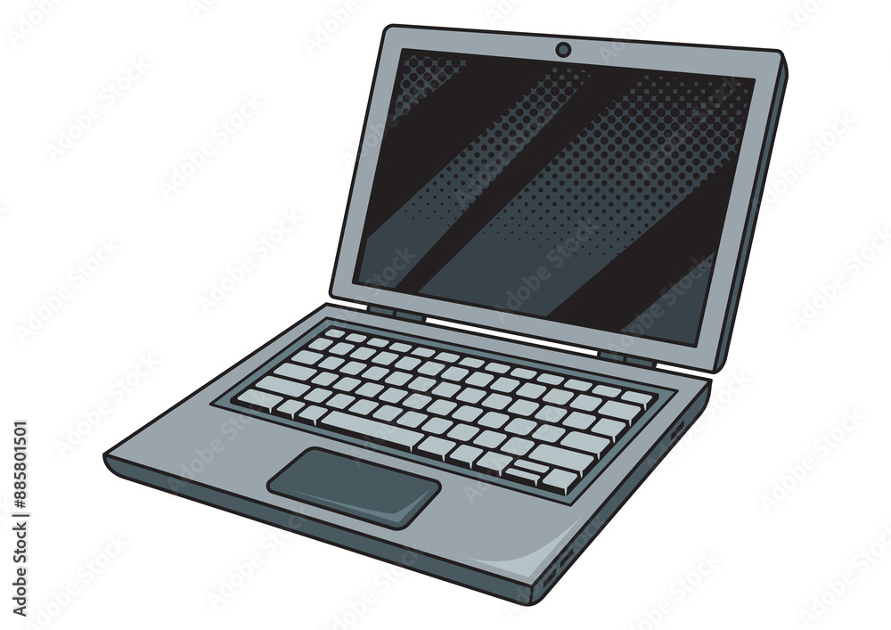 open laptop notebook computer pinup pop art retro PNG illustration. Comic book style imitation. open laptop notebook computer pinup pop art retro PNG illustration. Comic book style imitation.