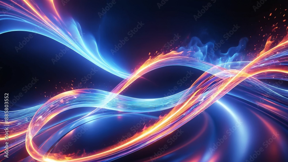 Obraz premium Dynamic Pastel Abstract Background with Curved Waves