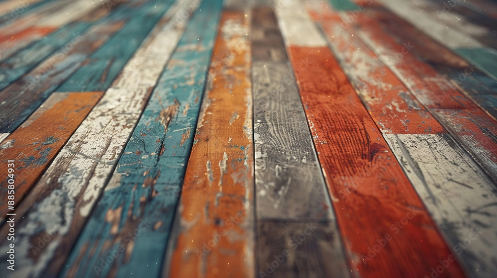 Colorful Weathered Wooden Planks Background Colorful Weathered Wooden Planks Background