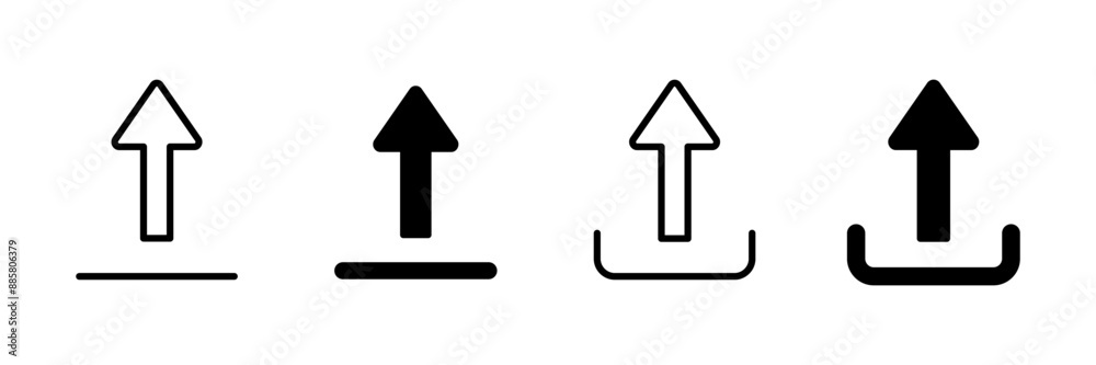 Upload icon vector isolated on white background. Upload sign icon. Upload button. Load symbol.