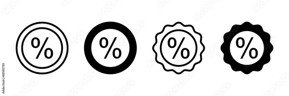 Discount icon vector isolated on white background. Discount tag icon. Discount icon vector isolated on white background. Discount tag icon.