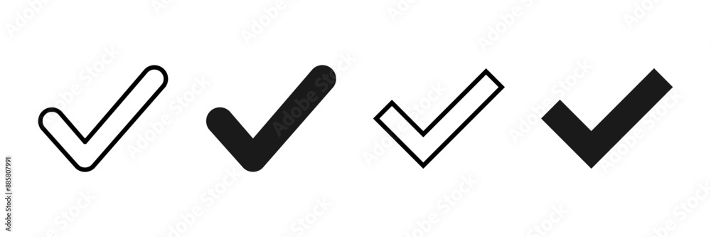 Check icon vector isolated on white background. check mark icon. check list button icon. Tick Check icon vector isolated on white background. check mark icon. check list button icon. Tick