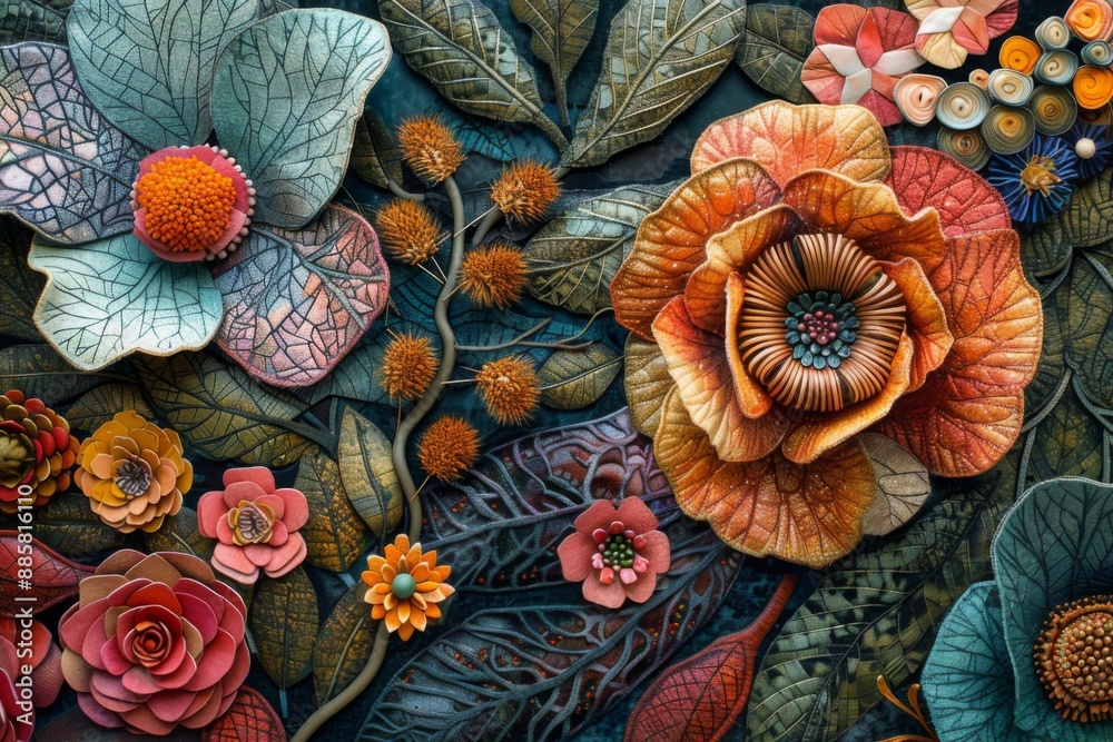 Textured Floral Arrangement in Deep Hues Textured Floral Arrangement in Deep Hues