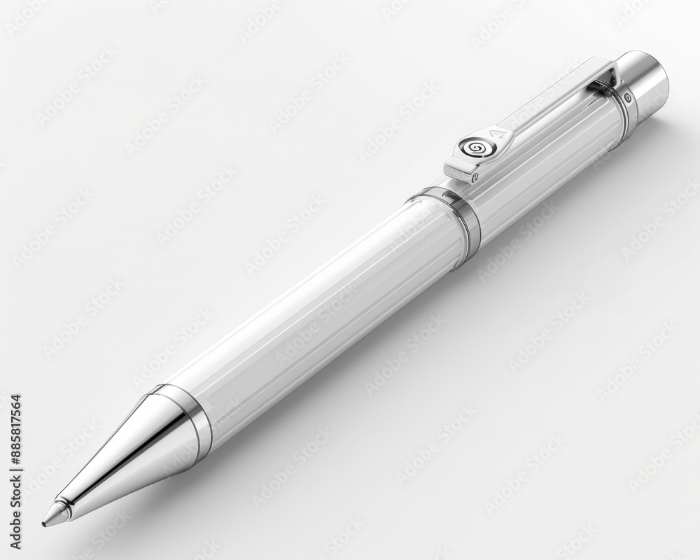 Futuristic Smart Pen 3D Render with Digital Writing and Bluetooth Connectivity