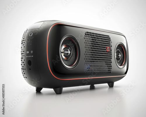 Modern Portable Projector with High-Resolution Display and Built-In Speakers for Home Entertainment.