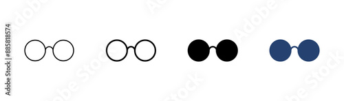 Glasses icon set. Glasses vector icon