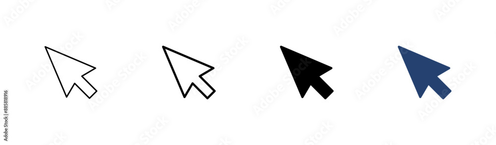Click icon set. pointer arrow icon. cursor icon vector Click icon set. pointer arrow icon. cursor icon vector