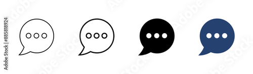 Chat icon set. speech bubble icon. comment icon vector. message. contact us