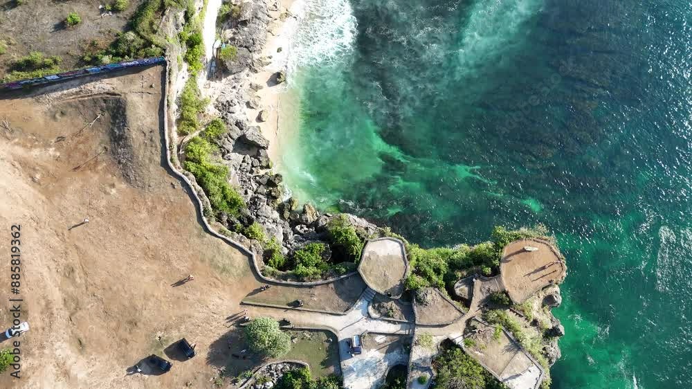 Drone view, Uluwatu, Balangan beach, Bali