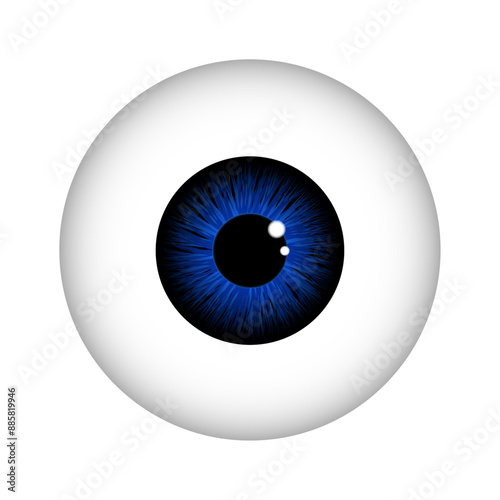 Eye iris set in blue color