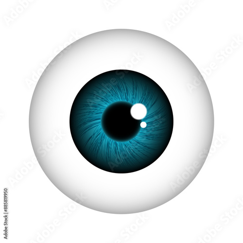 Eye iris in green-blue color