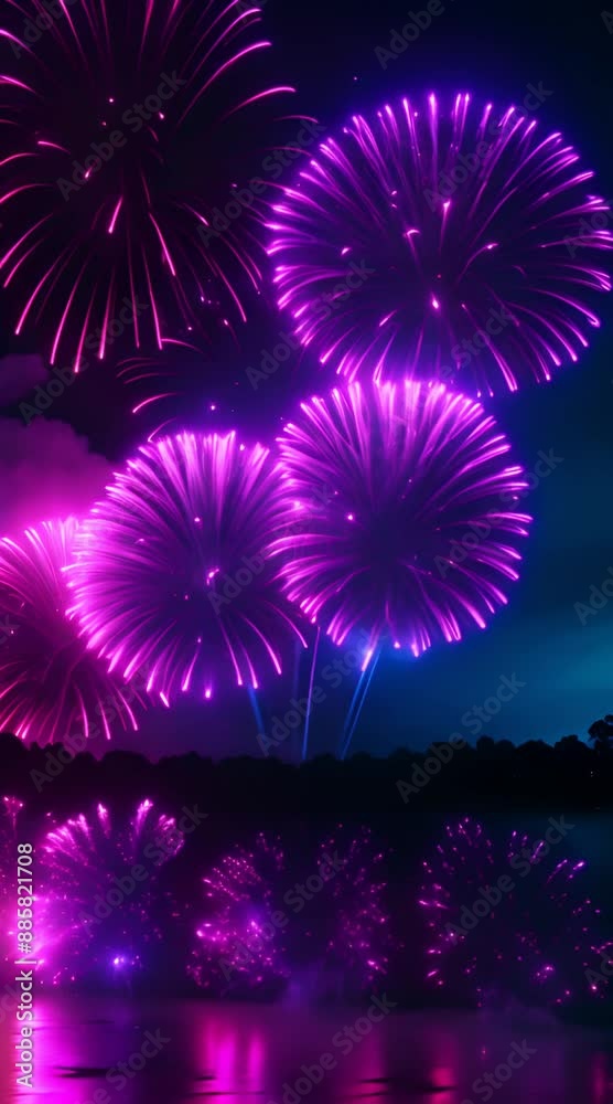 A spectacular fireworks display in the night sky, with bursts of color lighting up the darkness A spectacular fireworks display in the night sky, with bursts of color lighting up the darkness