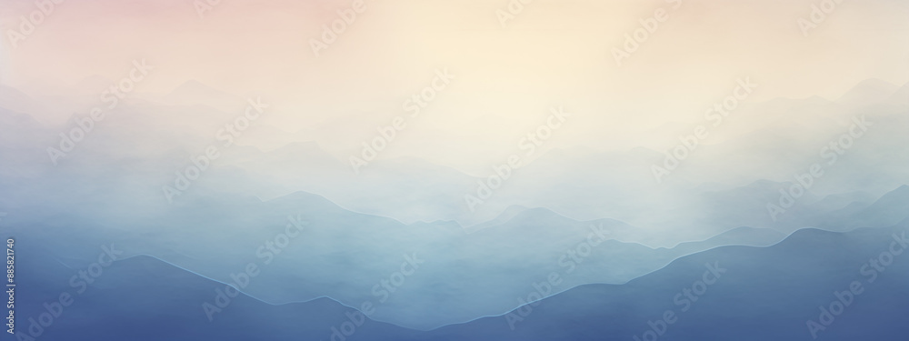 Obraz premium Blue Gradient Ocean Wave