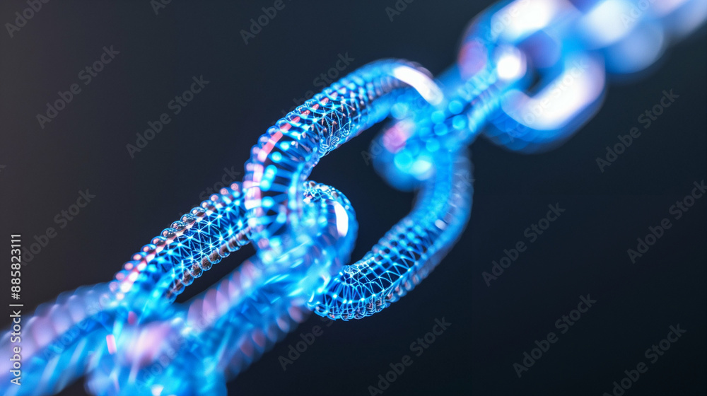Futuristic Chain: Linked Technology & Security Concepts. Innovation in Digital Networking Futuristic Chain: Linked Technology & Security Concepts. Innovation in Digital Networking