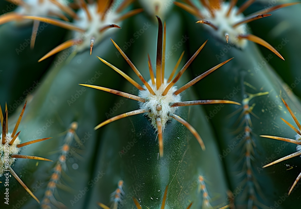 Fototapeta premium Close-up Macro Photography of Cactus Spines