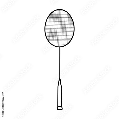 badminton racket isolated on white