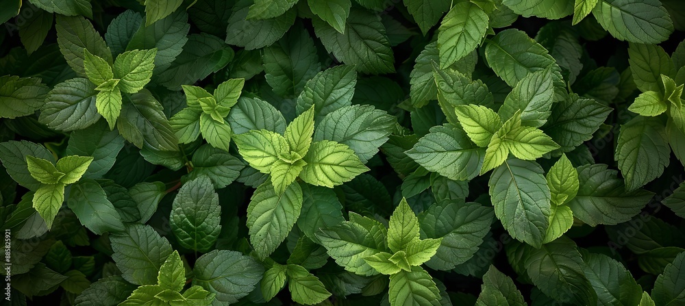 Lush Green Leaf Texture Background