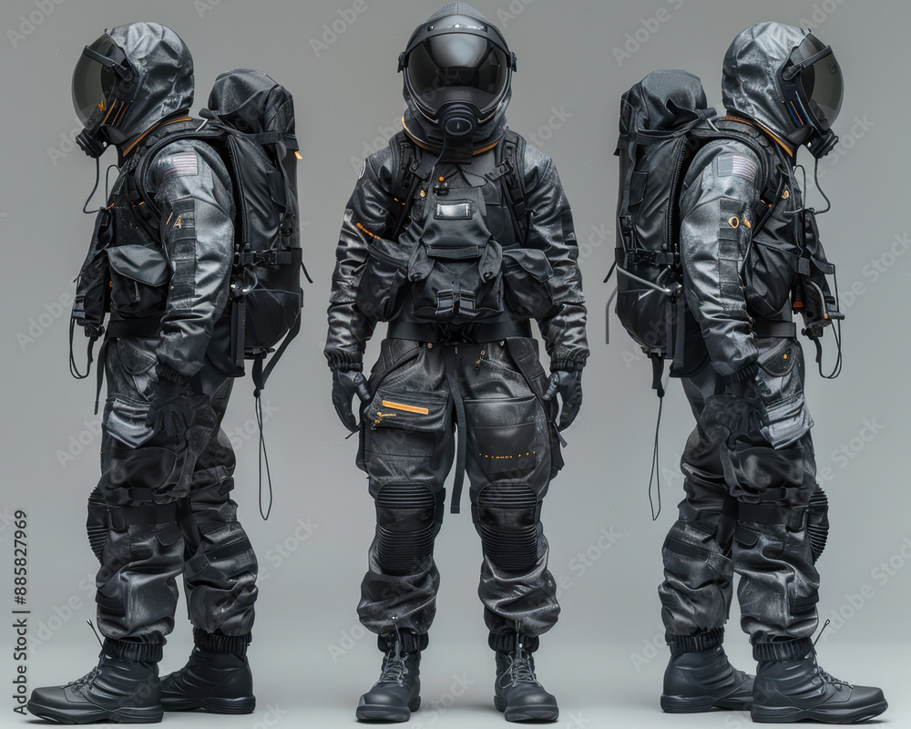 Professional Full-Body Arc Flash Suit 3D Render with Flame-Resistant Materials for Safety Measures Professional Full-Body Arc Flash Suit 3D Render with Flame-Resistant Materials for Safety Measures