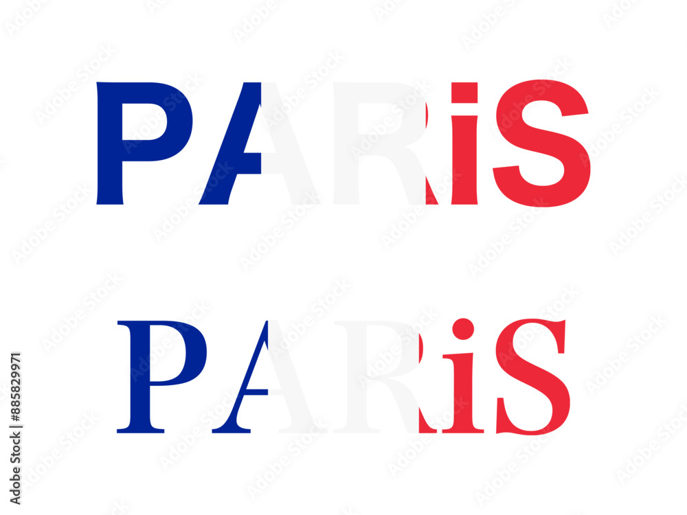 PARiSトリコロール文字素材セットC PARiSトリコロール文字素材セットC