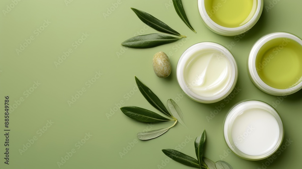 zoom burst photography of skincare products olive and beige colors zoom burst photography of skincare products olive and beige colors