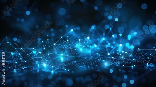 A high-tech, futuristic digital interface with a circular blue and orange light pattern. The image exudes a sense of advanced technology and innovation in a business or technological context.