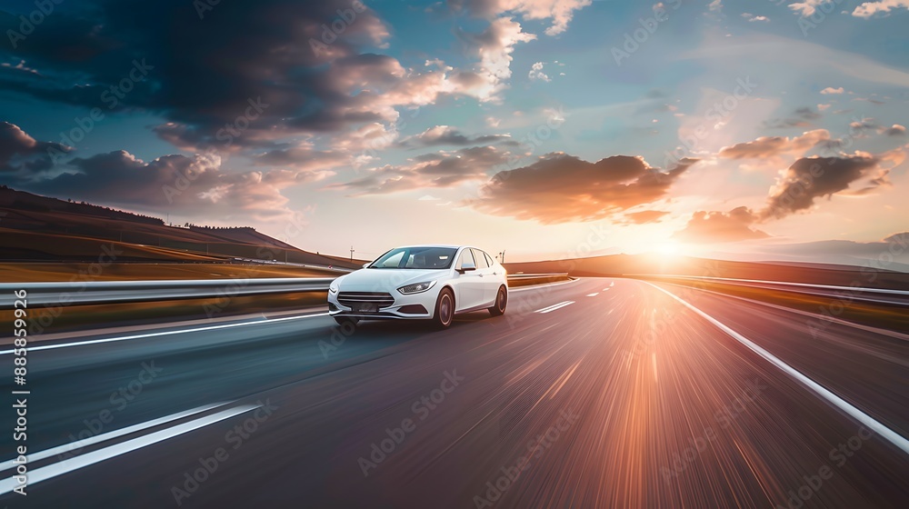 Fototapeta premium car, speed, auto, fast, road, automobile, race, motion, driving, racing, street, vehicle, sport, traffic, blur, transportation, highway, transport, red, drive, rally, sports, travel, luxury, city