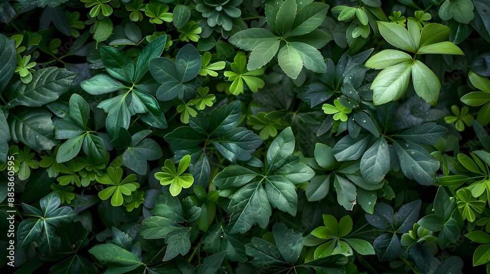 Lush Green Leaf Texture Background
