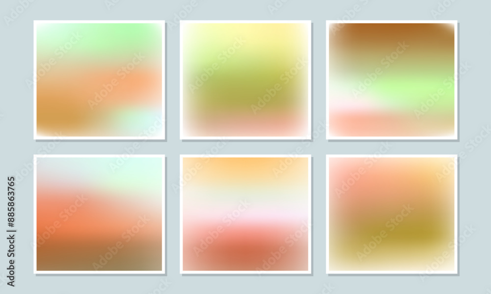 Colorful holographic gradient background design set Colorful holographic gradient background design set