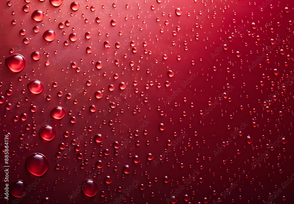 Water Droplets on Red Background - High Resolution Water Droplets on Red Background - High Resolution