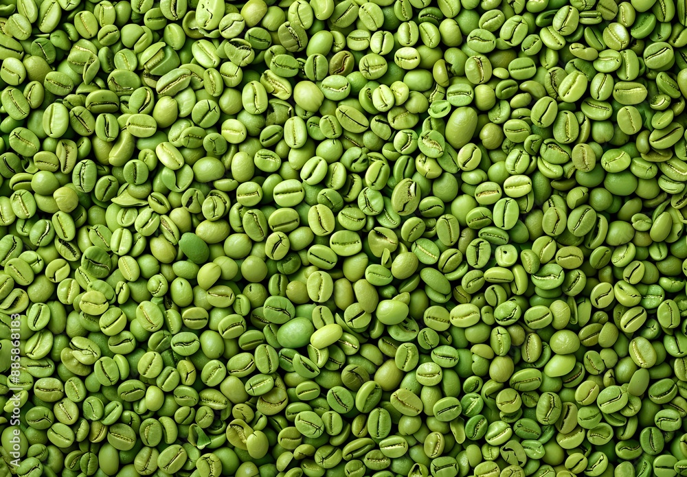 Seamless Green Coffee Bean Background Texture Seamless Green Coffee Bean Background Texture