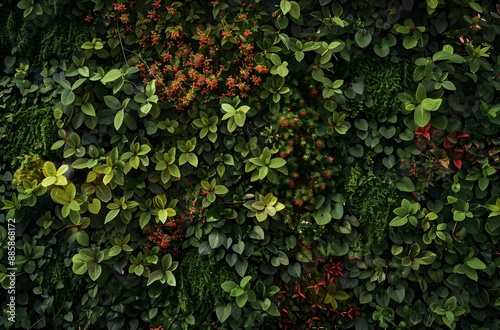 Aerial View of Lush Green Living Wall